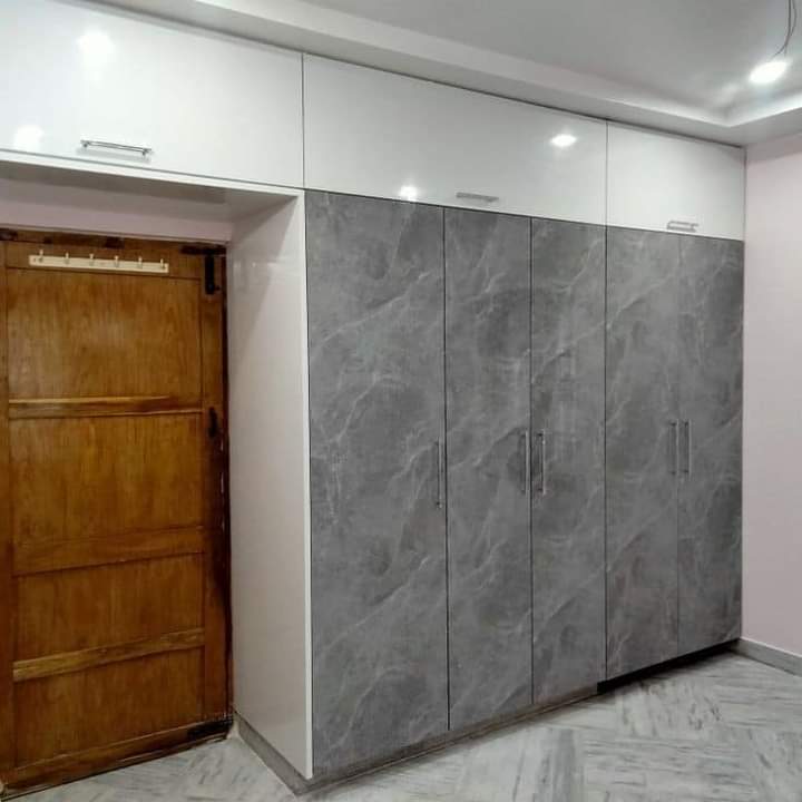 PVC Wardrobe with Marble Finish