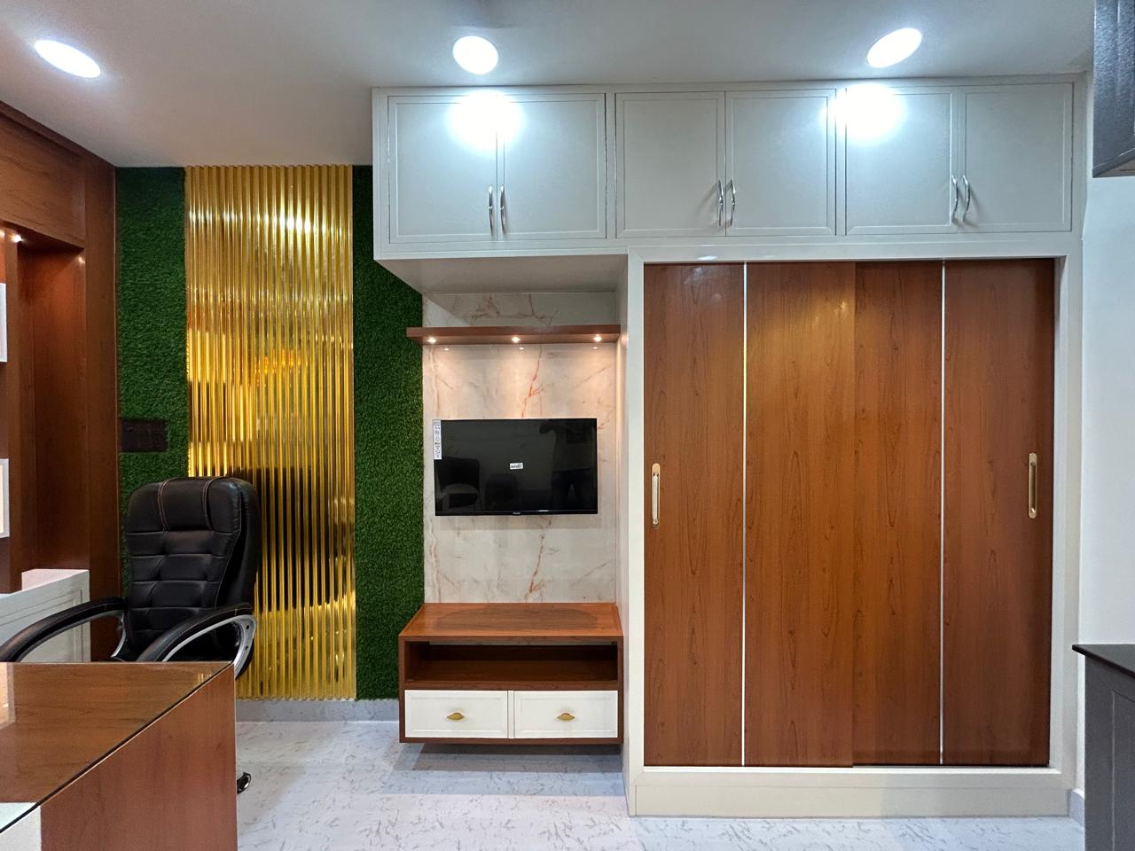 TV Unit with Sliding Wardrobe